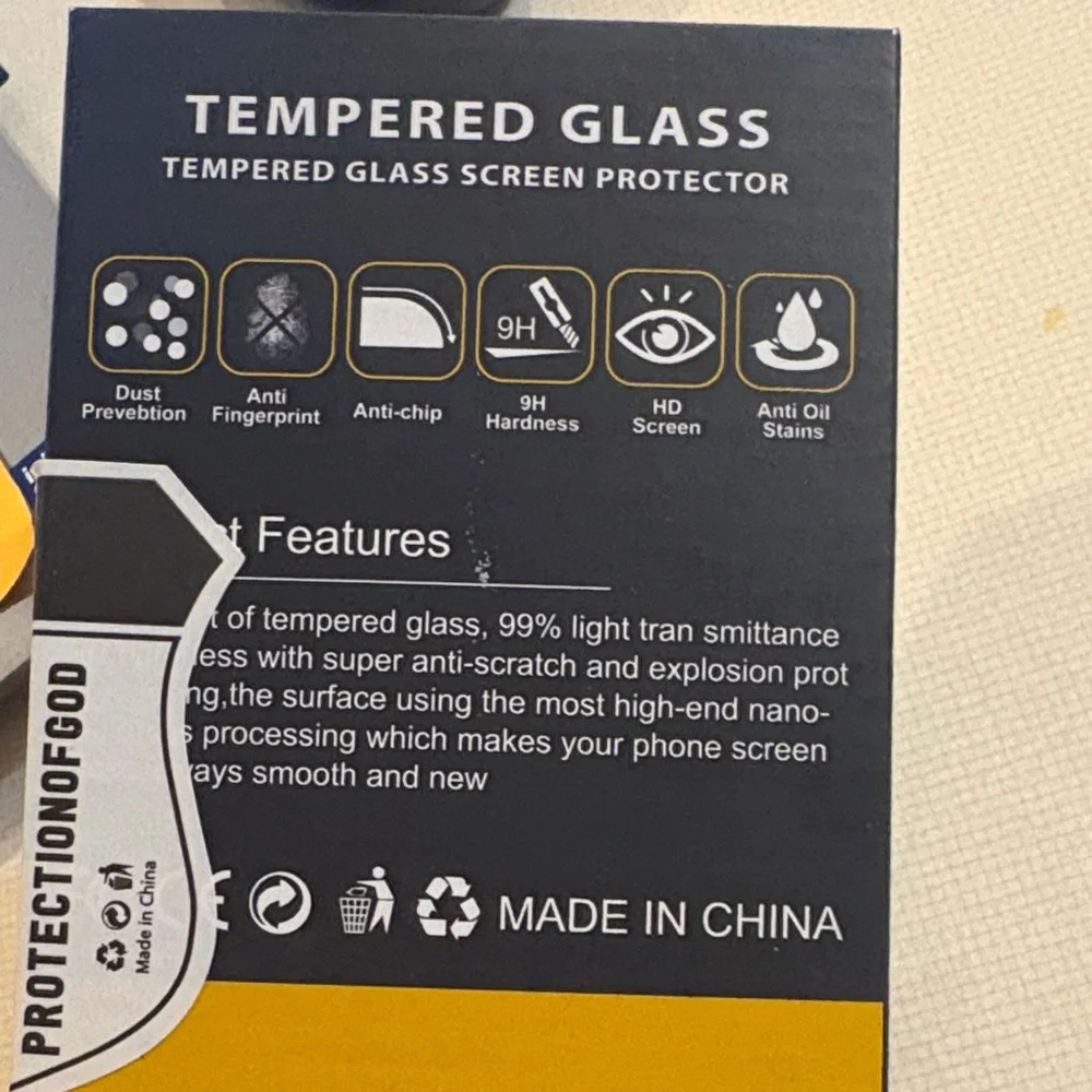 3 pack Tempered Glass Screen Protector for S23 Ultra - Black